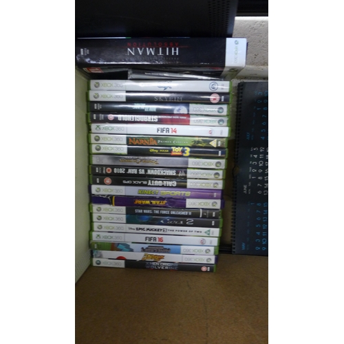 2235 - Xbox 360 job lot: 3 consoles and approx 50 games plus accessories