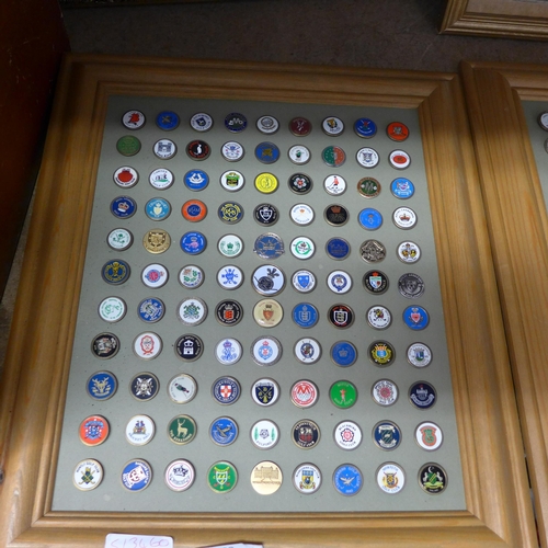 2263 - Approx 300 golf course/club marker pins in 3 frames