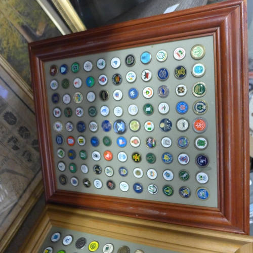 2263 - Approx 300 golf course/club marker pins in 3 frames