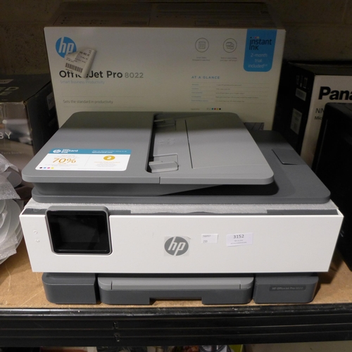 3255 - HP Officejet Pro 8022 AIO Printer, original RRP £97.99 + VAT  (255-107)   * This lot is subject to v... 