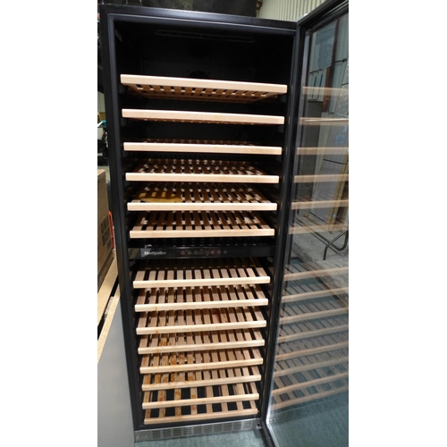 3347 - Montpellier 181 Bottle Dual Zone Stainless Steel Wine Cooler (WS181SDX), Original RRP £916.66 + vat ... 