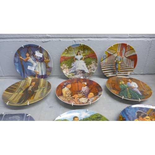 1104 - Nine Gone With the Wind collectors plates **PLEASE NOTE THIS LOT IS NOT ELIGIBLE FOR POSTING AND PAC... 