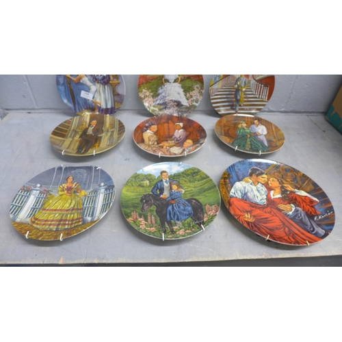 1104 - Nine Gone With the Wind collectors plates **PLEASE NOTE THIS LOT IS NOT ELIGIBLE FOR POSTING AND PAC... 