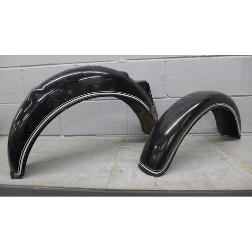 1129 - Two 1960's/70's BMW mudguards, front and rear model R60 **PLEASE NOTE THIS LOT IS NOT ELIGIBLE FOR P... 