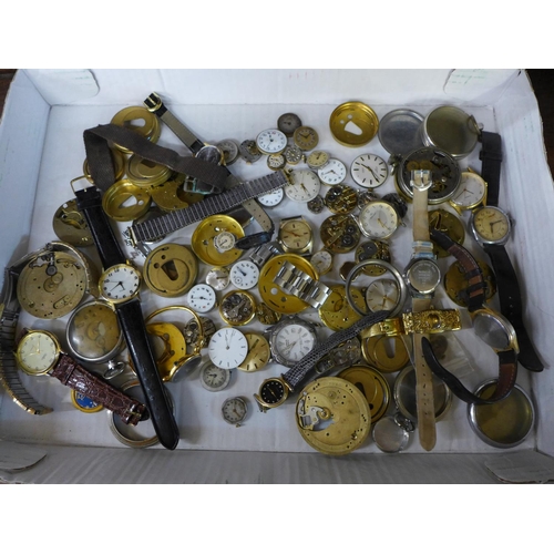 695 - Assorted wristwatches and parts, etc.