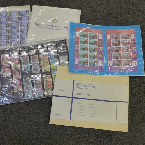 710 - Stamps; Channel Islands mint stamps in presentation packs, sheetlets, etc.