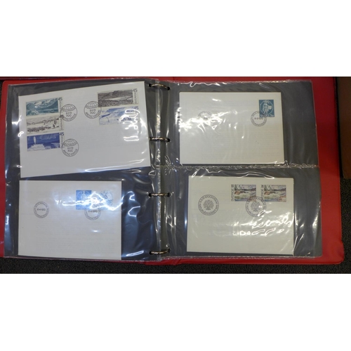 721 - Stamps; a box of first day covers in albums and loose