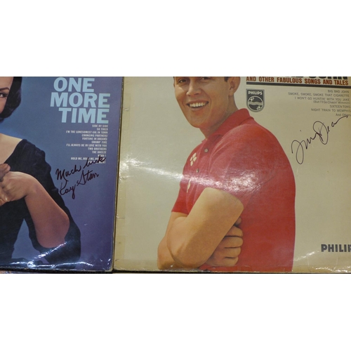 742 - Autographed LP's including Jimmy Dean, Jack Scott, Joan Baez, Gene Pitney, etc.