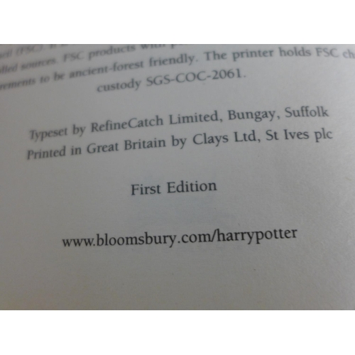 761 - One volume, Harry Potter and the Half-Blood Prince, first edition, stamped Boston High School Librar... 