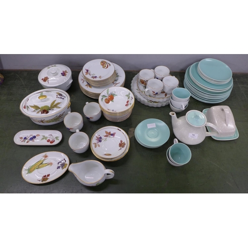 766 - A collection of Royal Worcester Evesham dinnerwares and Poole teaware **PLEASE NOTE THIS LOT IS NOT ... 