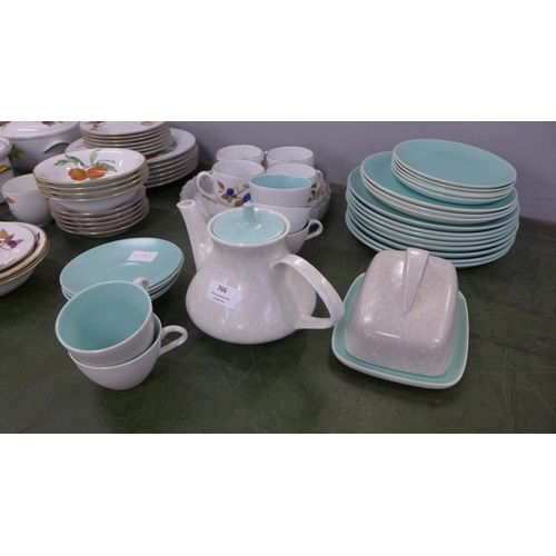 766 - A collection of Royal Worcester Evesham dinnerwares and Poole teaware **PLEASE NOTE THIS LOT IS NOT ... 