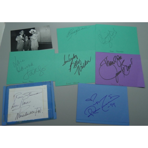 806 - Country and Western autographs, Aaron Tippin, Jean Shepard, Billy walker, etc.