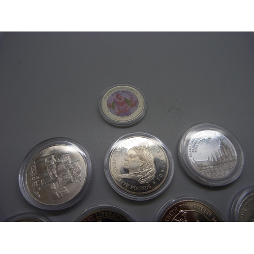 847 - Eight commemorative coins