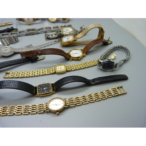 875 - A collection of lady's wristwatches