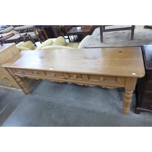 108 - A Victorian style pine serving table