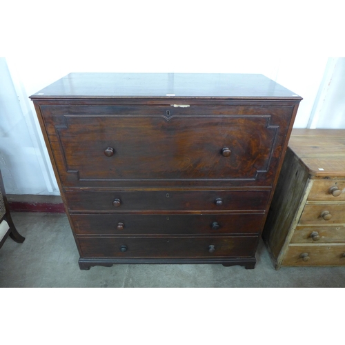 125 - A George IV mahogany secretaire chest of drawers