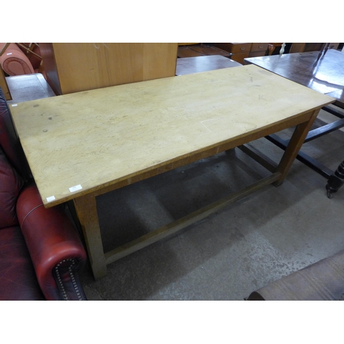 208 - An oak refectory table