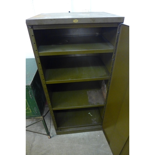 229 - An Art Metal steel single door shelved cabinet