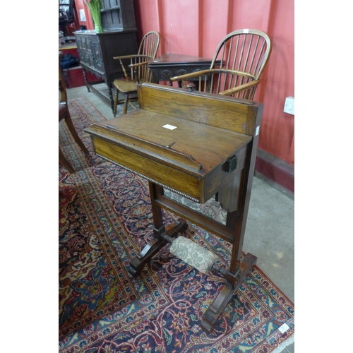 81 - A Regency rosewood reading/music stand