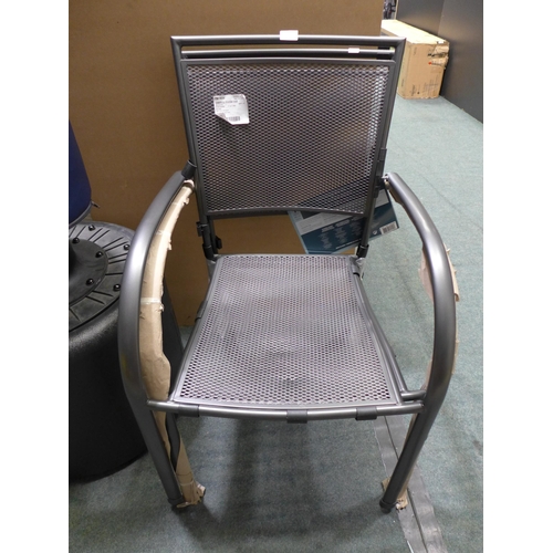 3303 - 2 Commercial Micro Mesh Stacking Chairs, (258-123,124)   * This lot is subject to vat