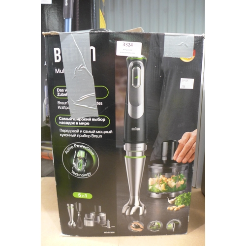 3324 - Braun Hand Blender (model no.:- MQ9138XI), (258-116)   * This lot is subject to vat