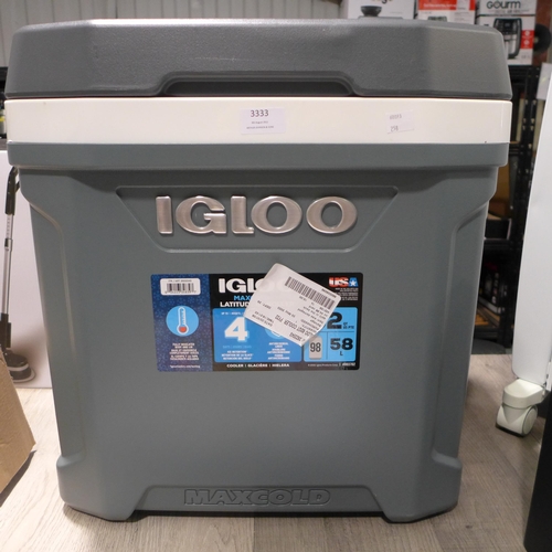 3333 - Igloo 62Qt wheeled Cooler , (258-441)   * This lot is subject to vat