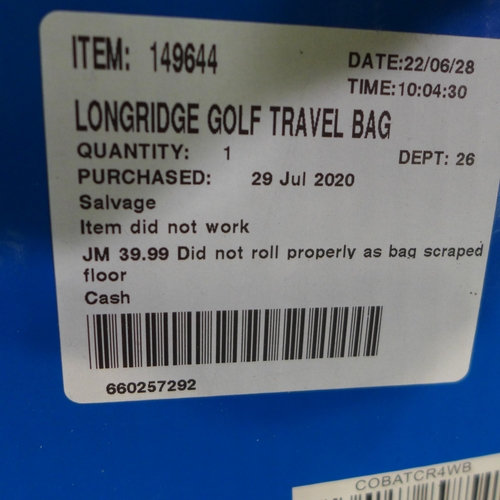 3380 - Longridge Deluxe Golf Travel Bag, (258-311)   * This lot is subject to vat