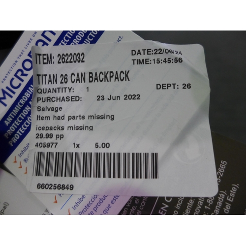 3409 - Titan 26 Can Backpack Cooler, (258-301)   * This lot is subject to vat