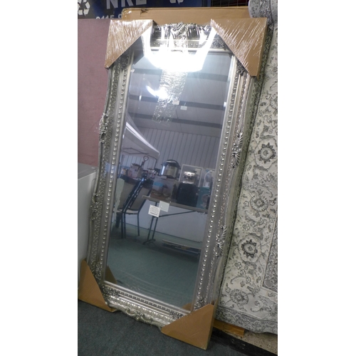 3439 - Carved Louis Silver Leaner Mirror, original RRP £99.99 + VAT, (258-256)   * This lot is subject to v... 