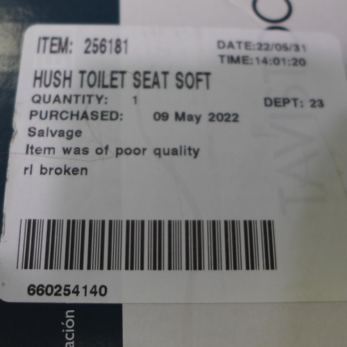 3459 - Hush Soft Close Toilet Seat, (258-66)   * This lot is subject to vat