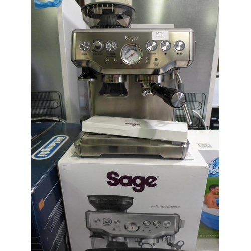 3078 - Sage Pump Coffee Machine, original RRP £449.99 + VAT, (258-214)   * This lot is subject to vat