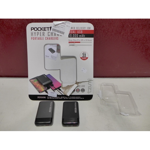 3096 - Two Pocket Juice 10K Powerbanks, (258-104)   * This lot is subject to vat