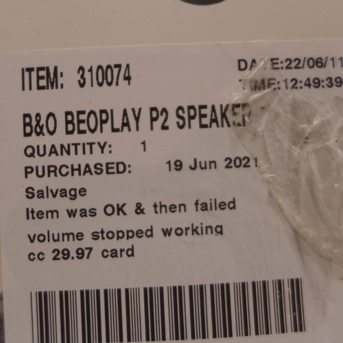 3099 - B&O Beoplay P2 Speaker (model no.:- BO1280426), (258-140)   * This lot is subject to vat