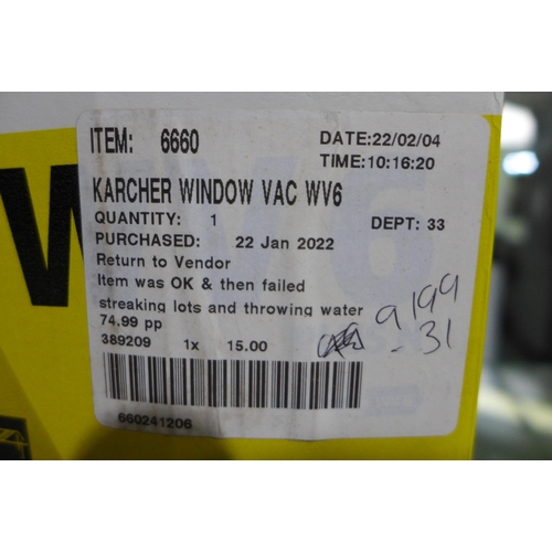 3107 - Karcher WV6 Plus N Window Vac, (258-414)   * This lot is subject to vat