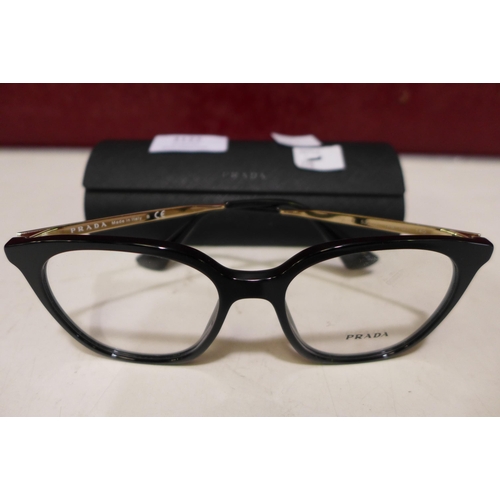 3122 - Prada Black Plastic Glasses (53x17) (VPR 11T 1AB-101), original RRP £134.83 + VAT, (258-248)   * Thi... 