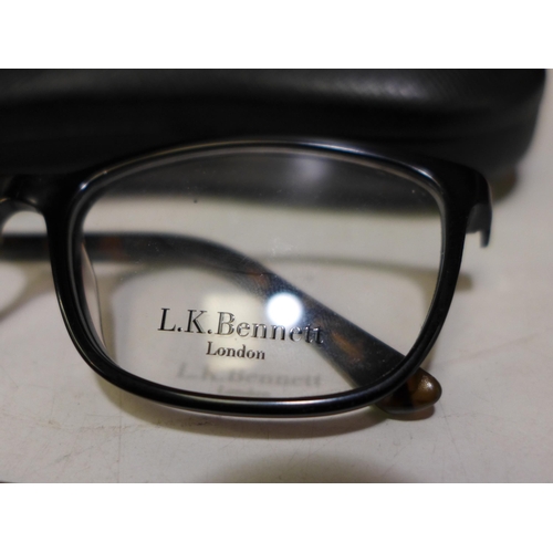 3128 - LK Bennett Black Plastic Glasses (LKB001), (258-102)   * This lot is subject to vat