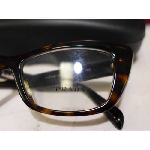 3130 - Prada Tortoiseshell Cat-Eye Plastic Glasses (VPR 15X), original RRP £134.83 + VAT, (258-321)   * Thi... 