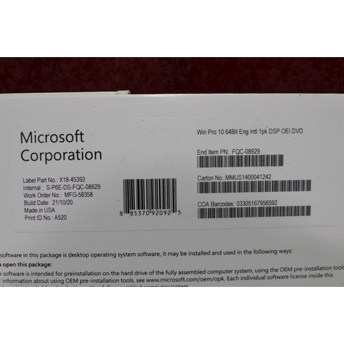 3162 - Five Microsoft Windows 10 DVDs (1 licence for each PC)