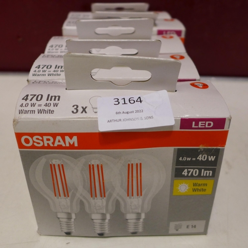 3164 - Fifteen Osram E14 warm white bulbs