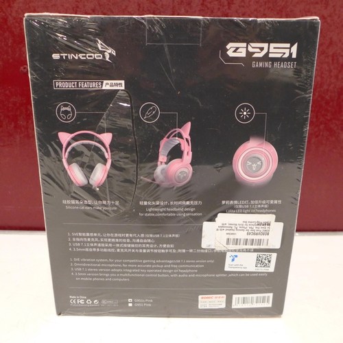 3176 - Stincoo G951 pink cat ear gaming headset