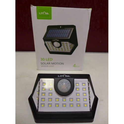 3203 - Four Litom 30 LED solar motion sensor lights