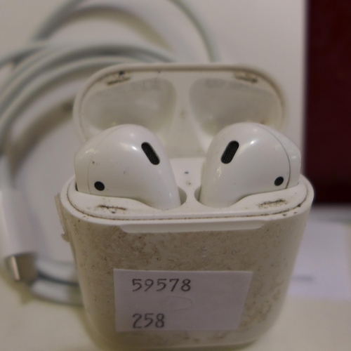 3228 - Airpods (2nd Gen) & Case (model no.:- MV7N2ZMA), original RRP £99.99 + VAT   , (258-182)   * This lo... 