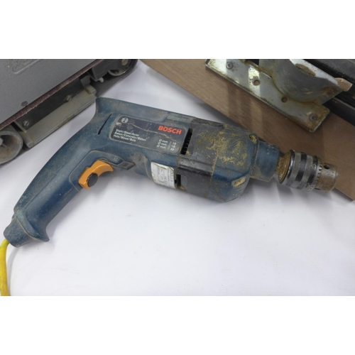 2006 - 110v sander, Elu and Bosch hammer drill, 110v and Elu circualr saw 240v and AEG electrical planer, 2... 