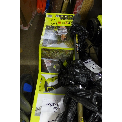 2091 - 3 Ryobi gardening power tools; hedge cutter, bush cutter & lawn mower - sold as scrap * this lot is ... 