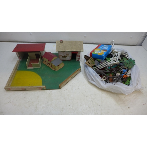 2197 - Qty. of vintage farmyard toys, approx. 40 total