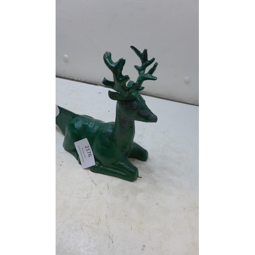 2176 - Cast metal stag boot scraper