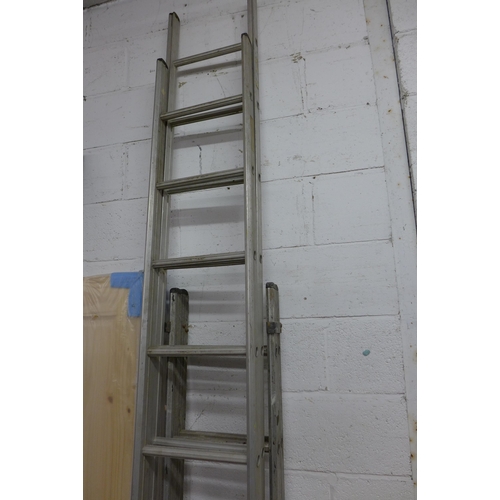 2319 - 3 Aluminium stepladders