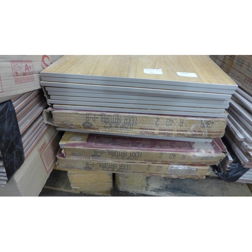 2344 - 3 Boxes and quantity of loose wood effect Butech floor tiles - 66cm x 38cm (5 in box)