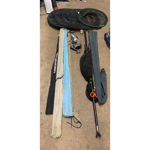 2211 - Steadfast Match Carp Waggler, Silstar Feeder Rod, DAM Mega Match Rod, 2 reels, keep net, landing net... 