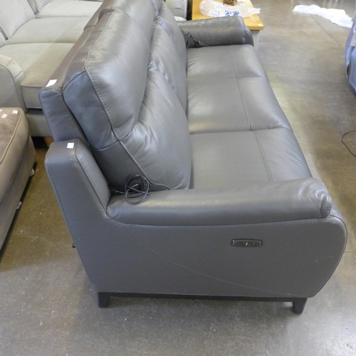 1301 - Barrett 3 Seat Leather Power Reclining Sofa, Original RRP £1333.33 + vat - scuffed corner ( 4125-15)... 